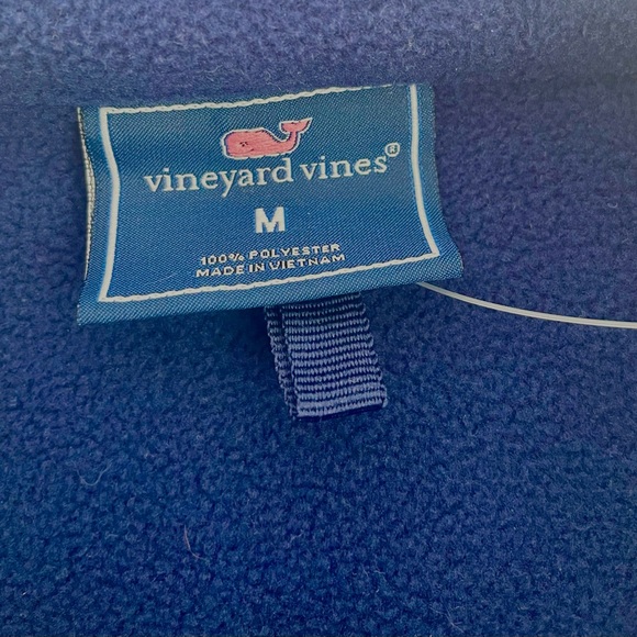Vineyard Vines Fleece Vest Jacket Blue/Lt.Blue Mens Medium M Full Zip EUC - Picture 3 of 8